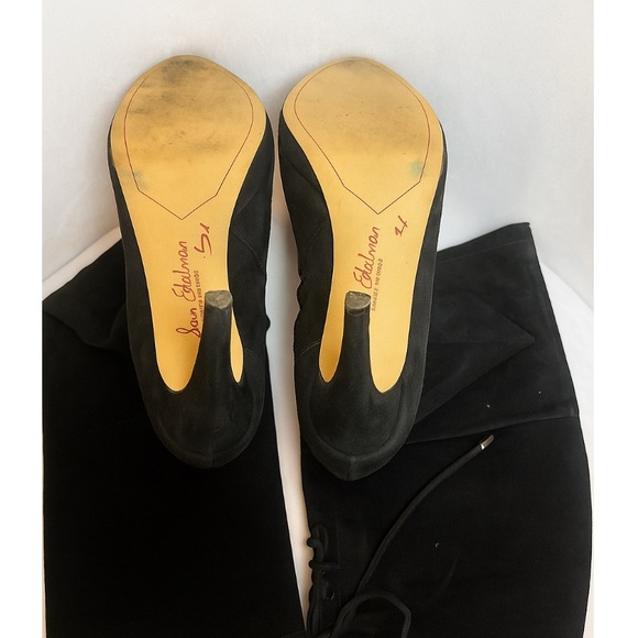 Sam Edelman Black Suede Over-the-Knee Boots - Picture 4 of 6